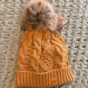 Cozy Knit Beanie with Faux Fur Pom